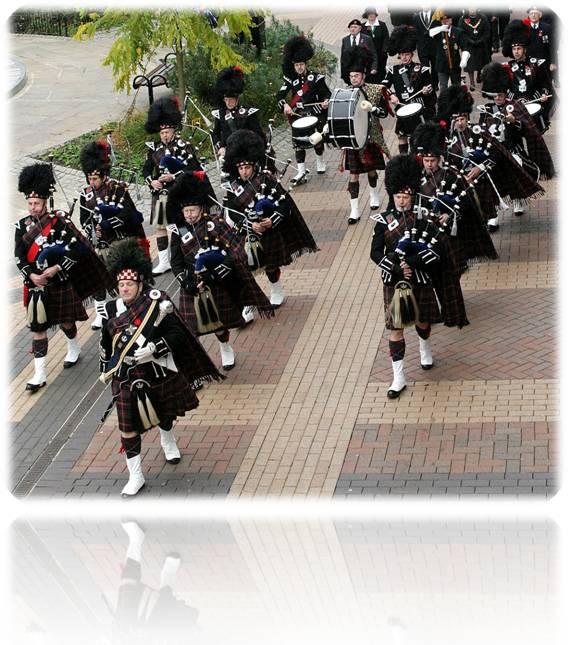 Reading Scottish in Bracknell Band on parade